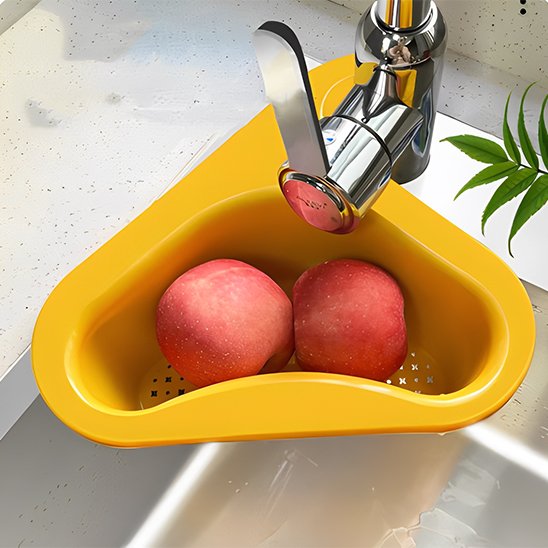 egouttoir jaune pommes evier