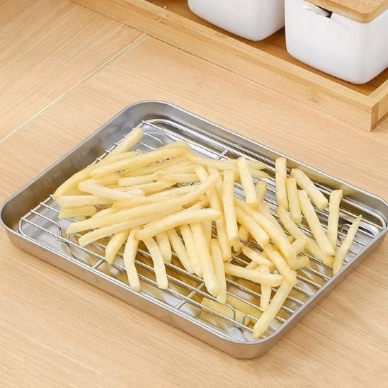 plaque de cuisson frites comptoir bois