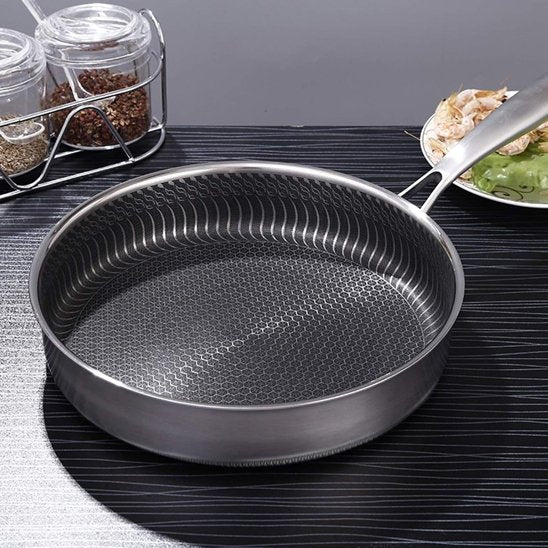 poele inox comptoir cuisine