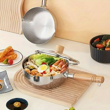 casserole inox nourriture comptoir