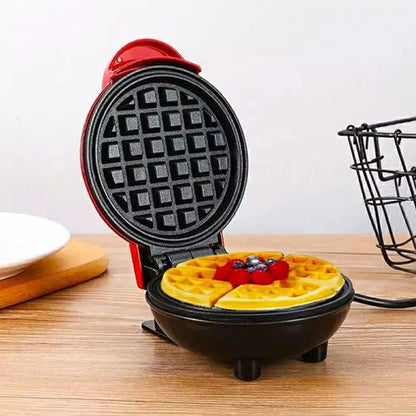 gaufrier rouge fruits gaufre asiette comptoir bois