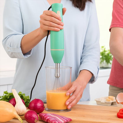 mixeur plongeant legumes cuisine comptoir bois