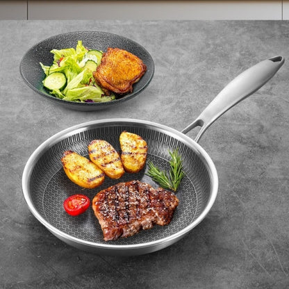 poele inox viandes legumes bol comptoir gris